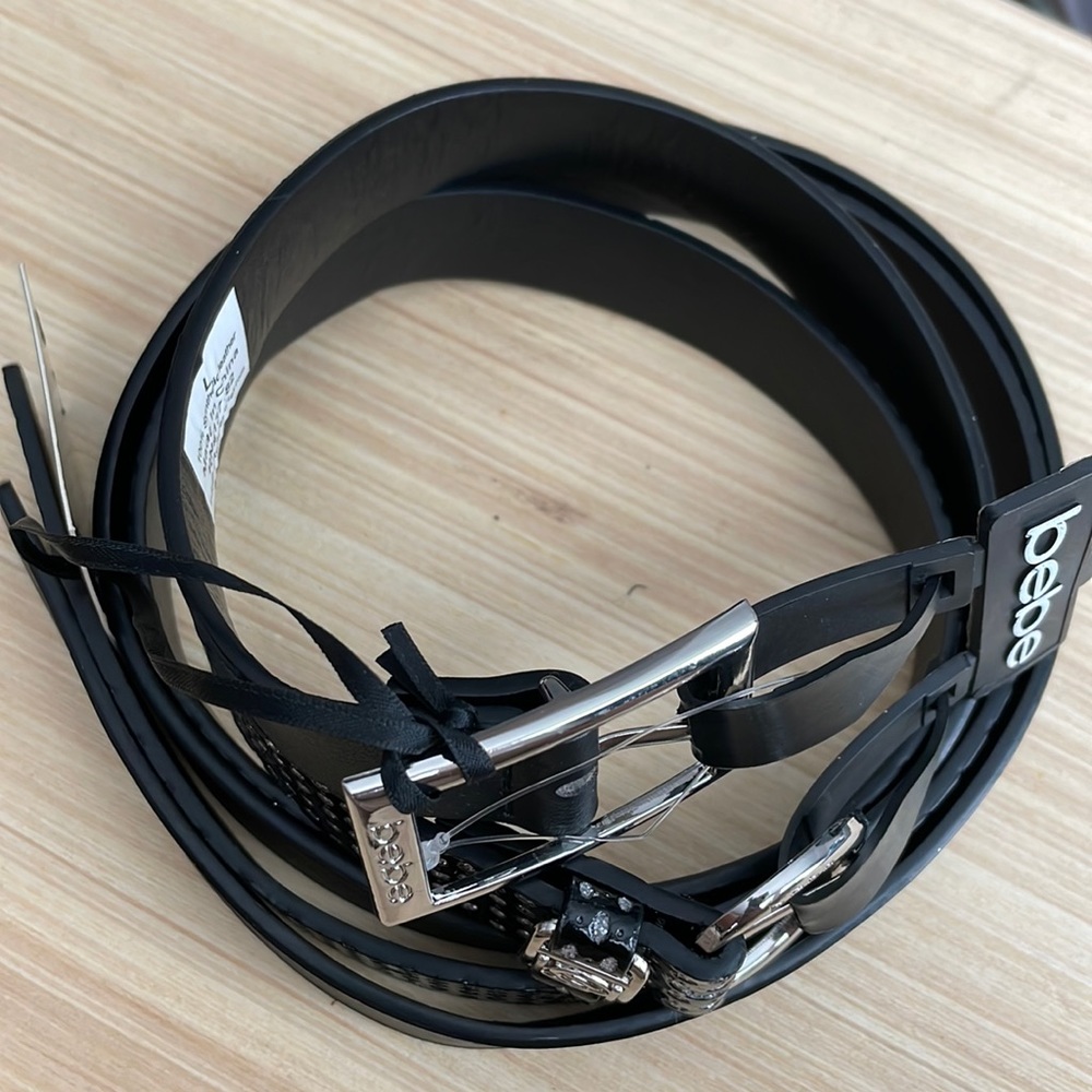 NWT-BEBE CRYSTAL 2 PACK BELT